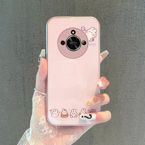 荣耀X50钢化玻璃卡通手机壳防摔