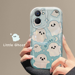 适用于realme真我10S新款 手机壳卡通可爱小幽灵创意女RMX3611镜头全包防摔保护套潮流硅胶壳