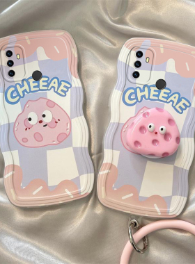 适用于OPPOA32手机壳网红动漫大波浪OPPOPDVM00液态硅胶保护套镜头全包防摔软壳时尚女款