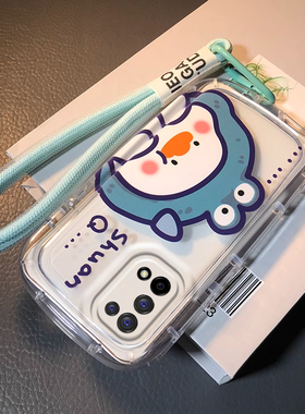 适用于OPPOK7x卡通手机壳时尚可爱鸭子新款女OPPOPERM00镜头全包防摔保护套透明硅胶软壳