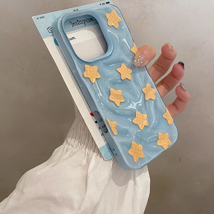 陨石纹适用苹果16手机壳iPhone15Promax新款I高级感P14星星13黄格12创意11全包ins风个性简约防摔好看保护套