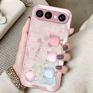 贝纹星际熊适用vivoS50Promini手机壳30女S20新款19玻璃18全包16金属漆15新年s12可爱挂绳S10简约9防摔保护套