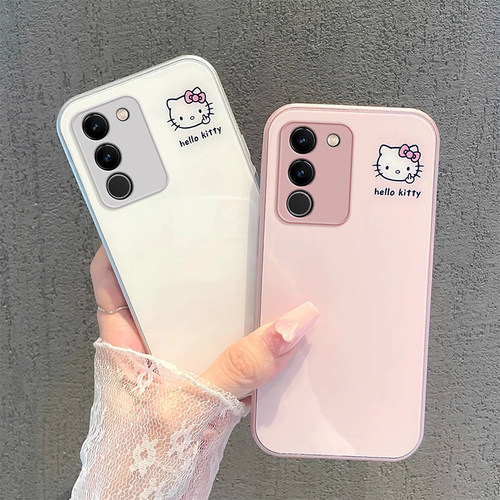 vivoS19钢化玻璃简约手机壳防摔