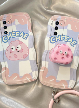 适用于OPPOA55手机壳OPPOA55s网红动漫大波浪保护套OPPOPEMM00液态硅胶保护套镜头全包防摔软壳时尚女款