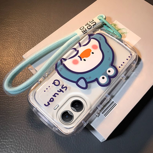 适用于华为荣耀X40i手机壳网红hat可爱鳄鱼帽鸭子DIO-AN00透明硅胶保护套镜头全包防摔软壳