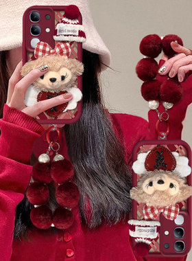 毛绒雪莉玫适用VIVOY500Pro手机壳Y300i新款200简约100可爱8+全包77e防摔737挂绳0硅胶35M+好看33S冬30保护套