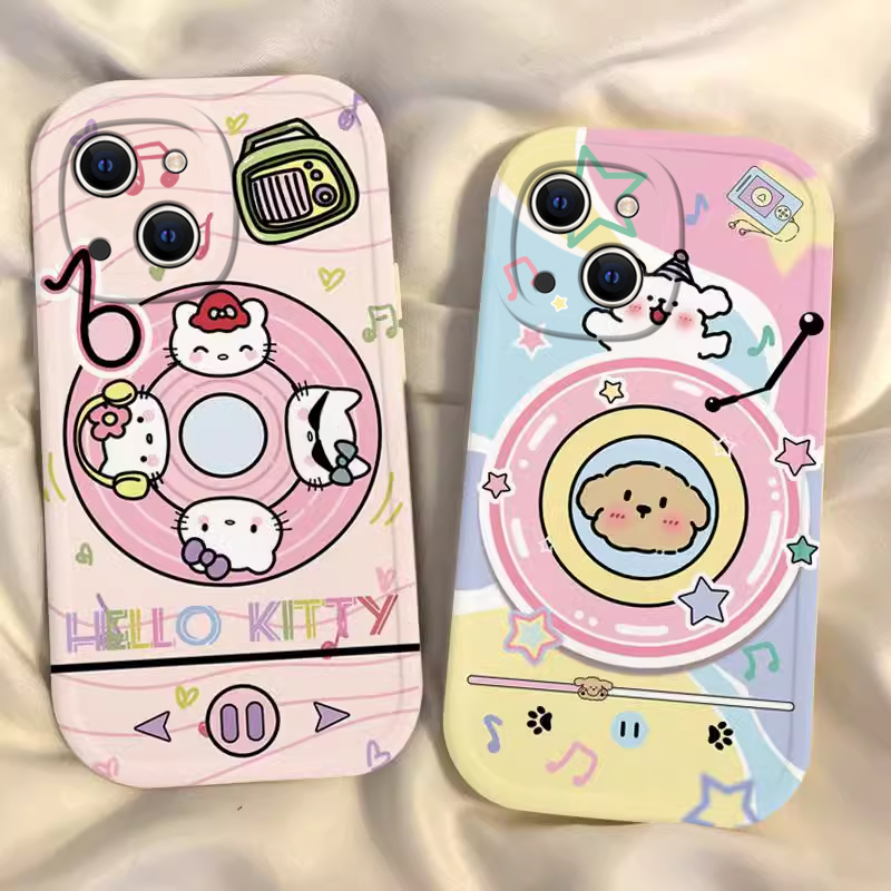 苹果15手机壳硅胶卡通凯蒂猫小狗