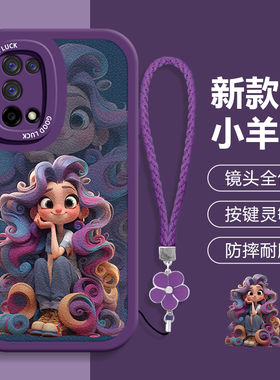 适用于OPPOK7x网红手机壳时尚卡通卷发女孩潮流女OPPOPERM00镜头全包防摔保护套大眼睛硅胶软壳