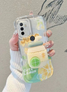 适用于OPPOA11s柠檬小熊手机壳网红ins风透明硅胶全包外壳OPPOPDVM00创意大波浪保护套镜头全包防摔软壳