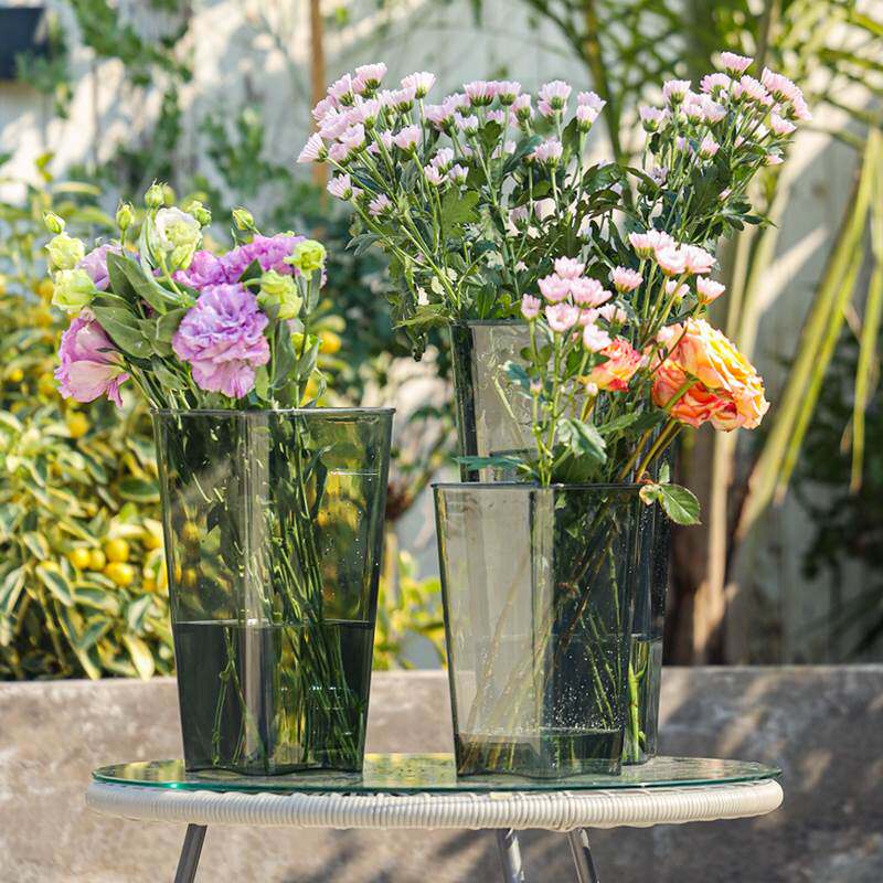 醒花桶家用亚克力透明大号鲜花花店专用深水养花插花装花花筒塑料