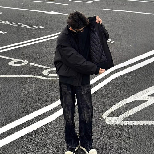 【帅炸了~】bomber飞行夹克棉服男款冬季加厚美式棉衣外套工装短