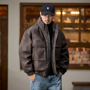 帅炸了 新款 美式 90%新国标PU皮衣羽绒服男2025冬季 高端潮 工装