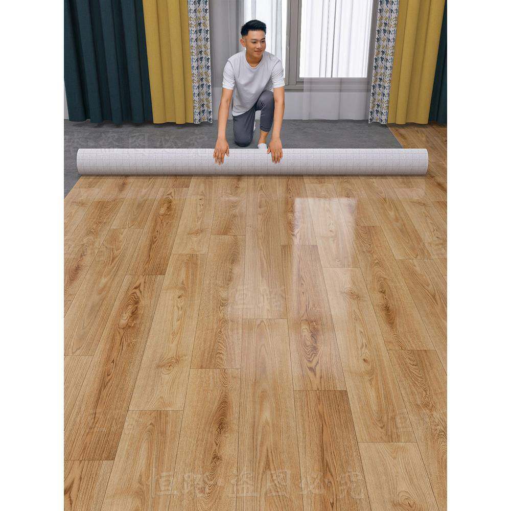 木纹地板贴厨房地垫防滑防油可擦免洗客厅2025新款地毯卧室地板革