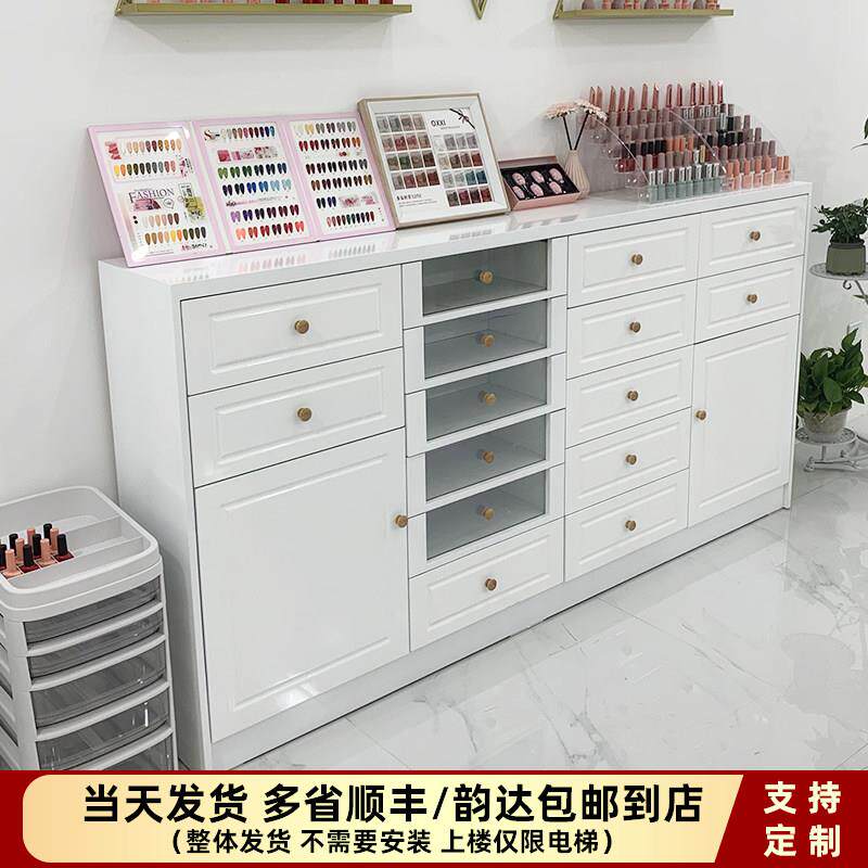 美甲柜子展示柜甲油胶收纳柜指甲油置物柜色板产品落地收纳柜壁柜
