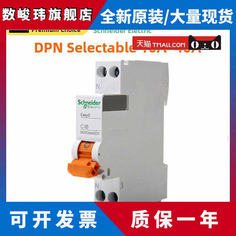 原装正品施耐德空气开关1P+N Dpn16A20A25A32A单片双进双出断路器