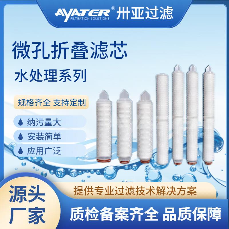 卅亚过滤微孔折叠滤芯食品饮料过滤芯0.22微米滤芯10-40英寸