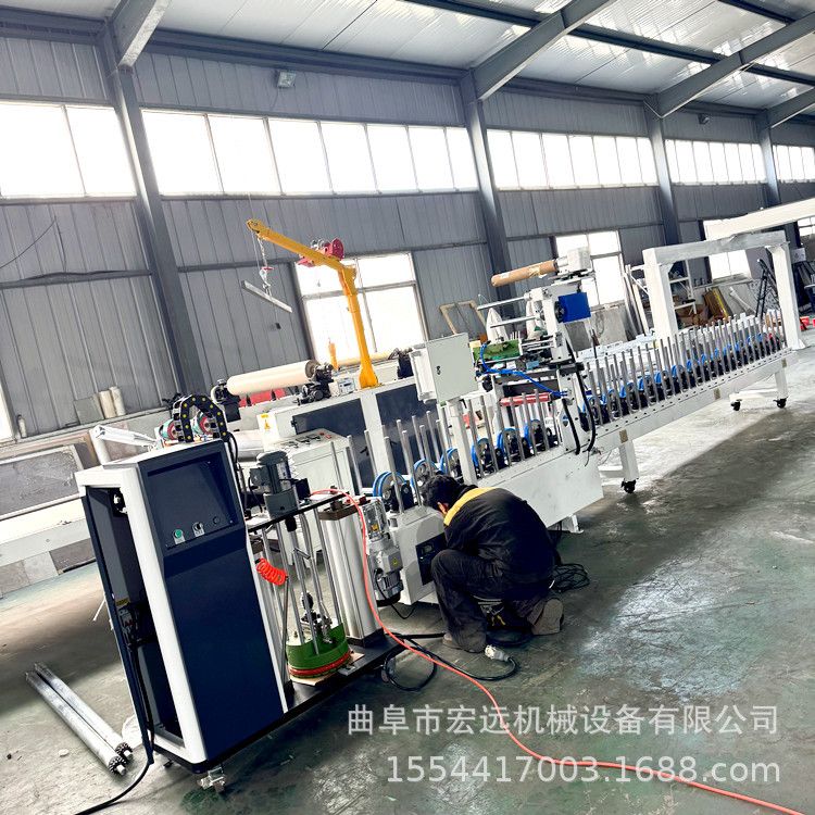 厂价供凹凸线条圆管 铝方管冷胶包覆机 格栅包覆机木饰面包覆机