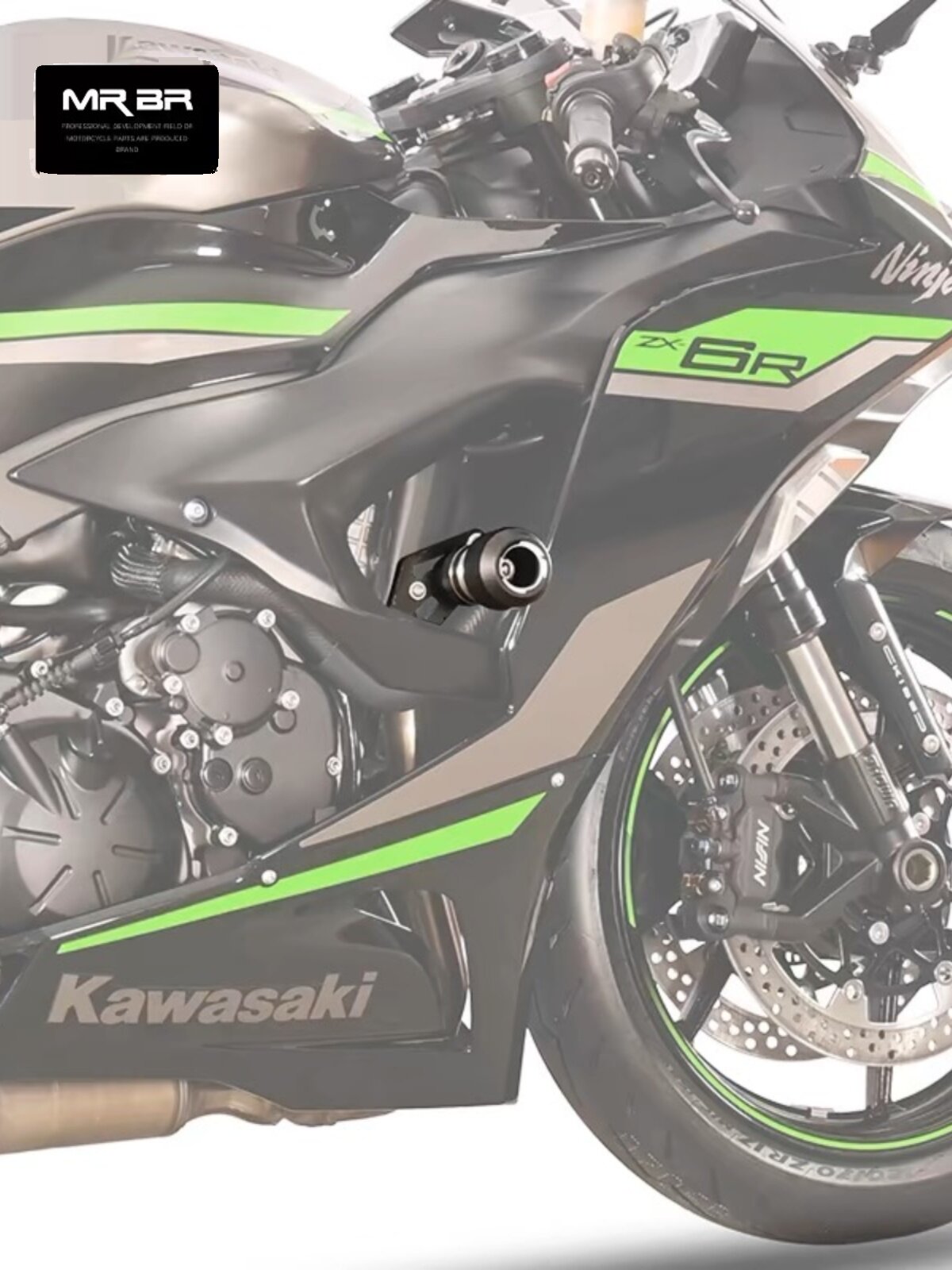 MRBR适配于川崎ZX-6R护杠防摔球小牛636保险竞技杠改装配件Ninja