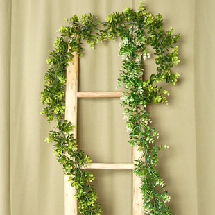 墙面挂饰仿真尤加利叶藤条婚庆家居装饰叶子门饰空调管子遮丑花藤