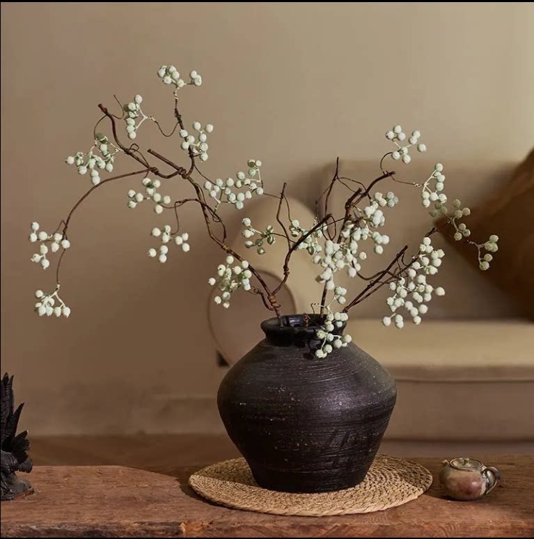 马桑果仿真花客厅餐桌仿生绿植假花插花摆件塑料干花装饰花艺摆设