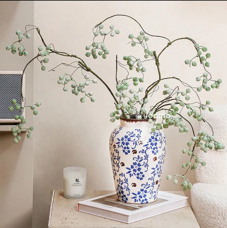 仿真马桑果假花仿真花浆果干花插花植物摆件高级客厅装饰仿生花艺