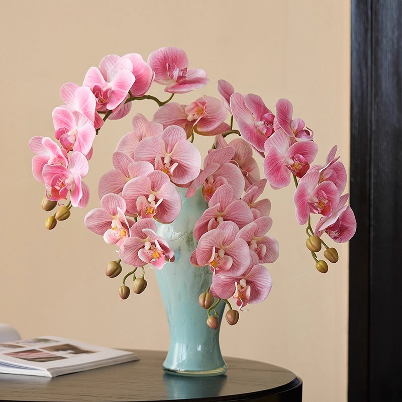 蝴蝶兰仿真花摆设假花高级感逼真小众玄关摆件仿生花艺婚庆装饰品