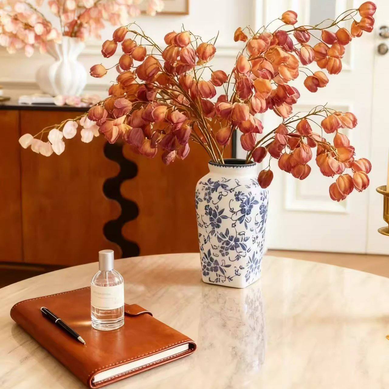 高端轻奢风手感灯笼果仿真花古典假花样板房中式花瓶摆件客厅插花,鲜花速递/花卉仿真/绿植园艺,仿真花,淘宝优惠券,粉丝福利购,淘宝优惠卷