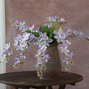 仿真花垂丝茉莉立体客厅装饰花壁挂造景橱窗假花海棠单支高档花艺