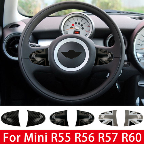 宝马mini两幅方向盘装饰贴壳改装