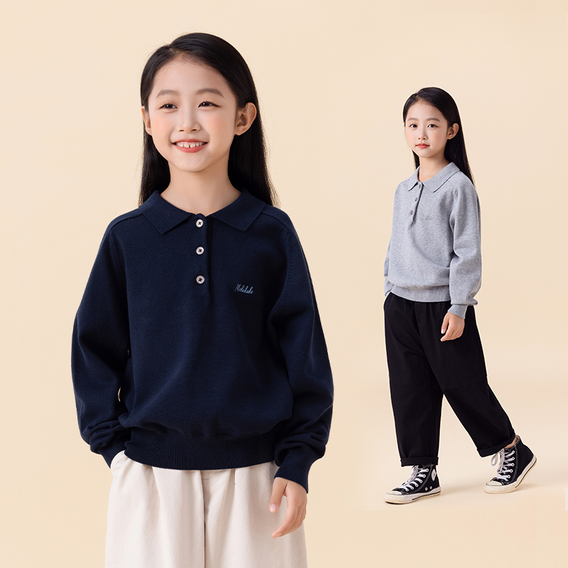 女童毛衣针织衫春秋季学院风