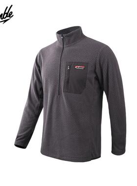SLAMBLE立领半拉链加绒套头衫男女运动户外保暖透气上衣春季新款