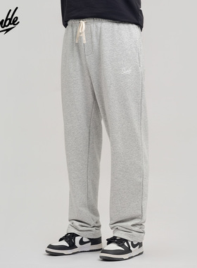 SLAMBLE直筒毛圈运动卫裤男女篮球跑步百搭训练休闲长裤宽松