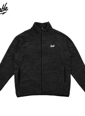 秋冬新款摇粒绒立领运动外套男女防风保暖拉链夹克上衣