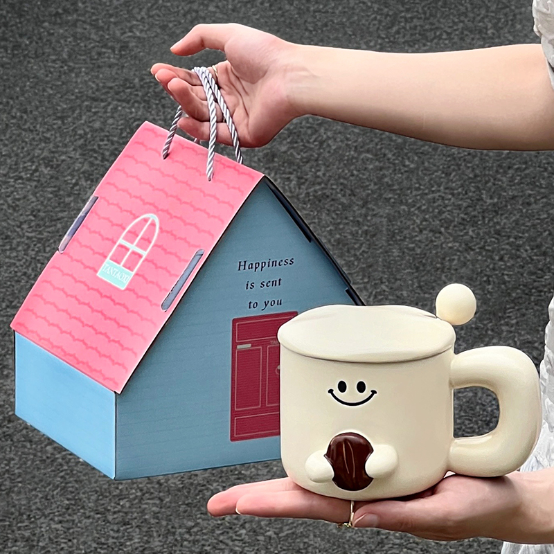 陶瓷韩式生日礼物咖啡豆马克杯