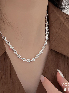 Yooper轻奢通体纯银女项链手链