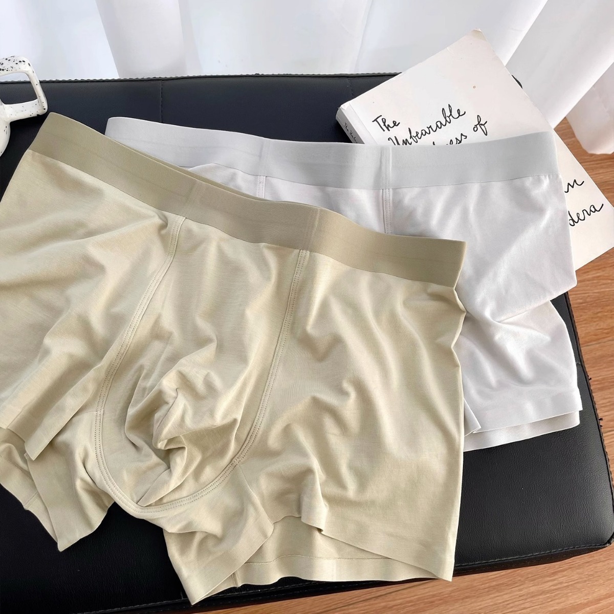 莫代尔男士内裤桑蚕丝抗菌档透气