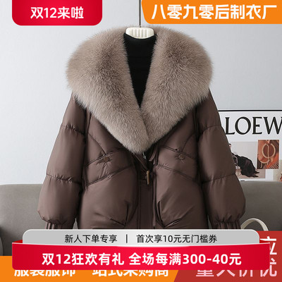 2025年冬季新款羽绒棉服女短款小个子宽松韩版毛领棉服女士外套潮