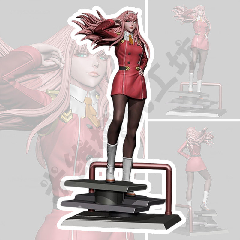 国家队02英姿站姿零二高精度美少女GK手办3D打印[未上色白模]