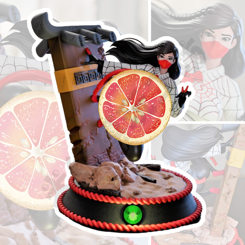 蜘蛛女漫威超级英雄性感美少女GK手办3D打印[未上色白模]