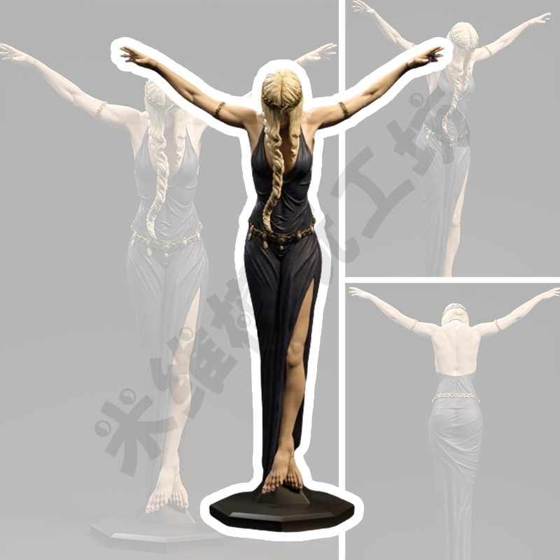艾尔登法环十字架玛莉卡美少女GK手办3D打印[未上色白模]