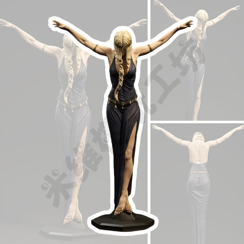 艾尔登法环十字架玛莉卡美少女GK手办3D打印[未上色白模]