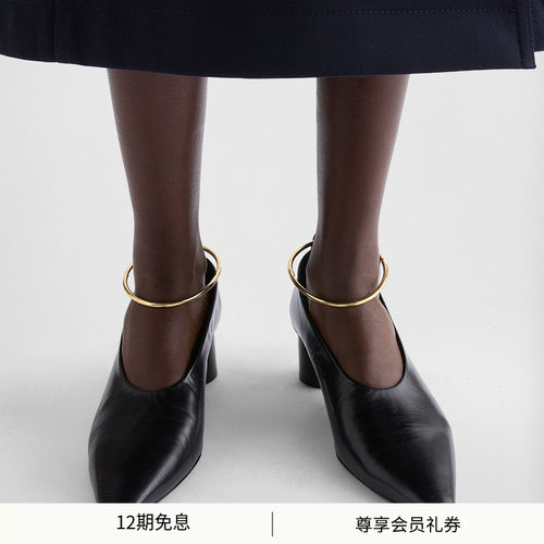 【春夏新品】JIL SANDER新品女士羊皮革浅口高跟鞋