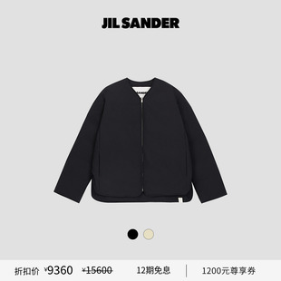 甄选折扣 黑色短款 JIL 秋冬女士 鹅绒拉链羽绒服 SANDER