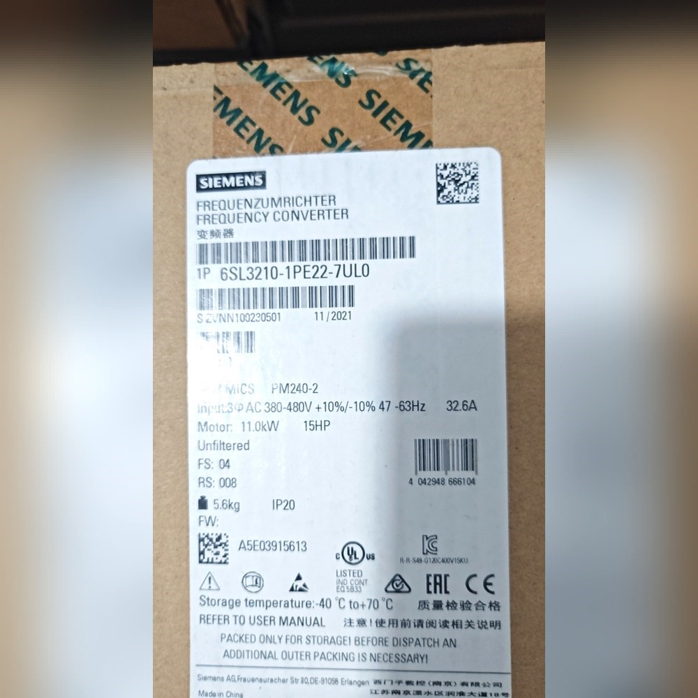 变频器6SL3210-1PE22-7UL0 议价