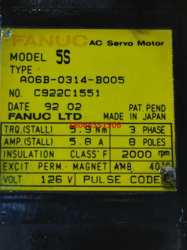 AO6B-0314-B005发那科伺服电机.