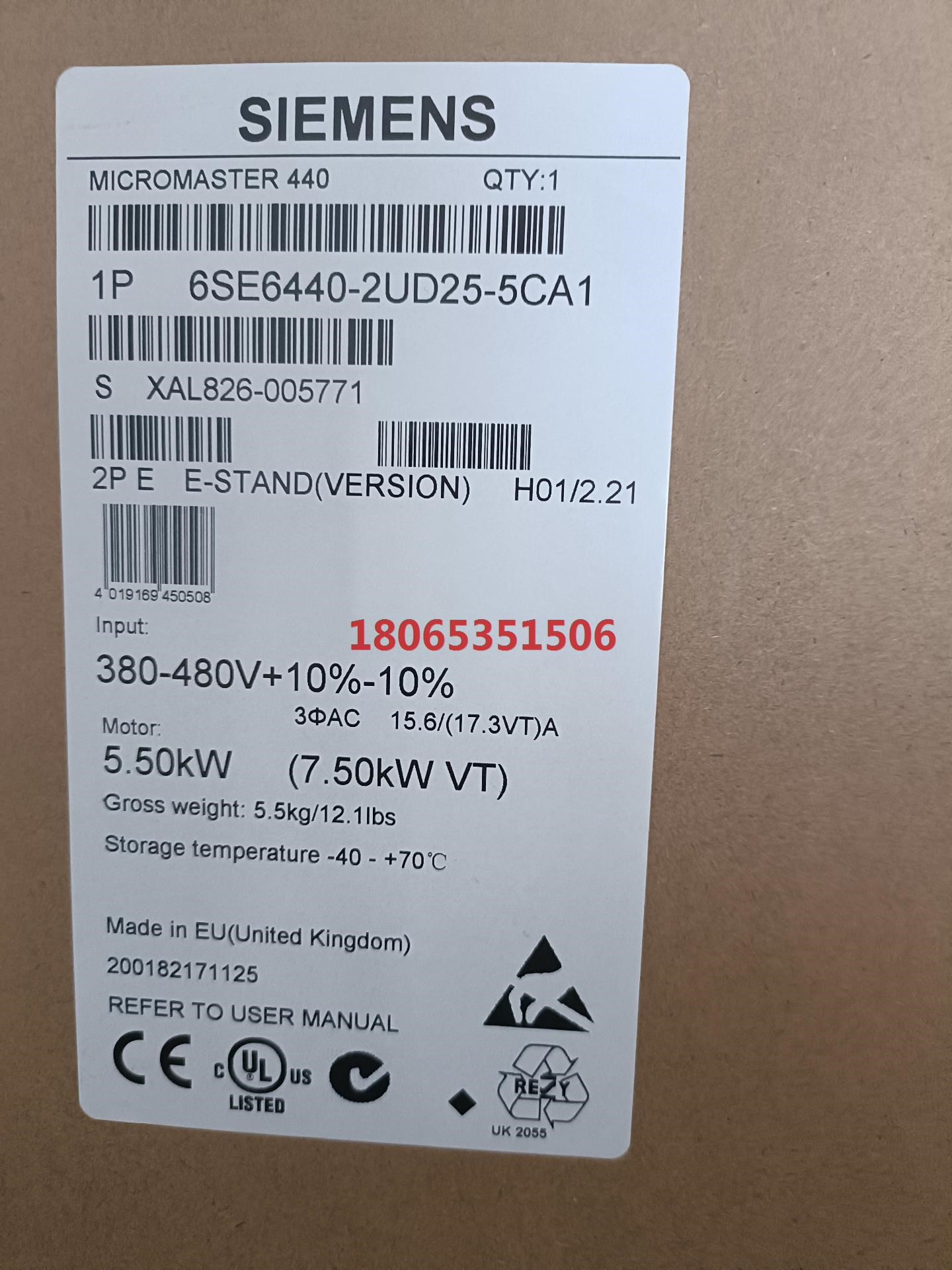 6SE6440-2UD25-5CA1MM440变频