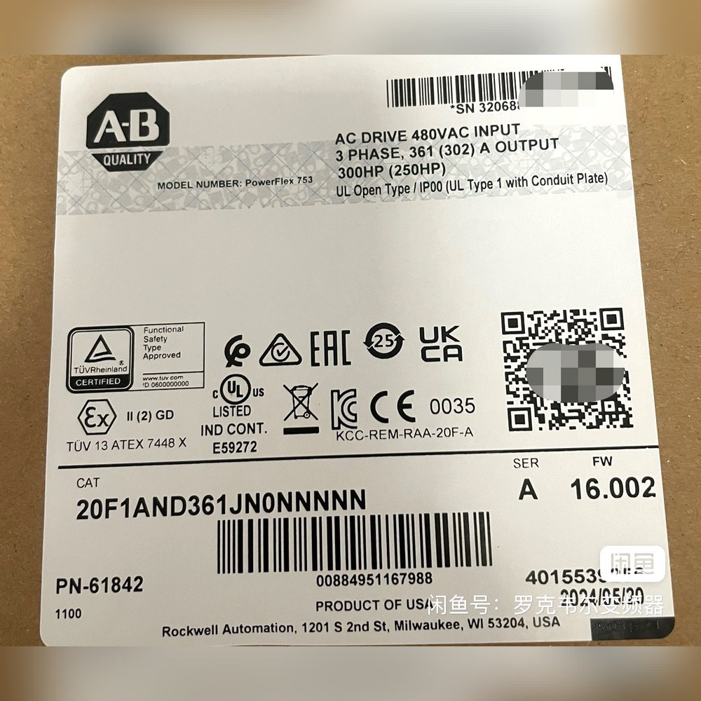 20F1AND361AN0NNNNN AB变频器 现货