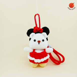 Sunny 小熊包包挂件挂饰钥匙扣男生女生礼物 Stitch可爱卡通背带裤