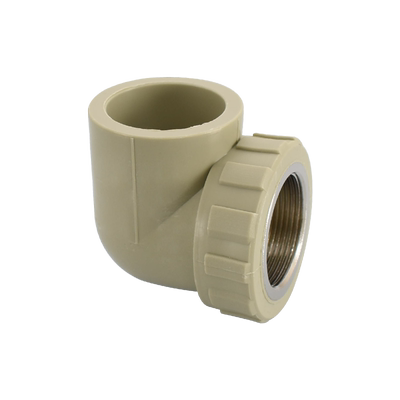 威联固PPR灰色弯头黄铜内丝6分