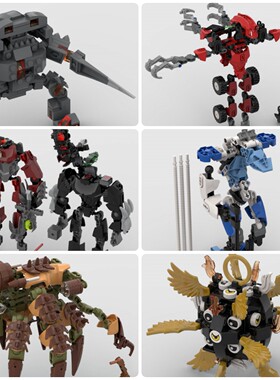 定制积木沙漠侦察兵能量生化战士滑雪板基路伯努帕鲁哈坎岩石怪物